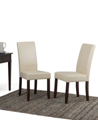 Avery Faux Leather Parson Chairs, Quick Ship (Set of 2)