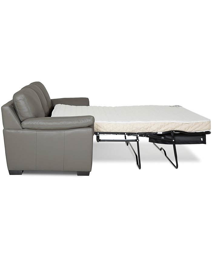 Furniture Lothan 87" Leather Queen Sleeper, Created for Macy's Macy's