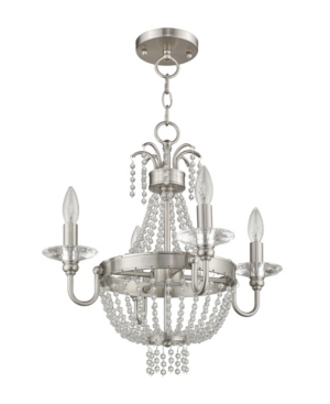 Livex Valentina 4-Light Convertible Mini Chandelier/Ceiling Mount
