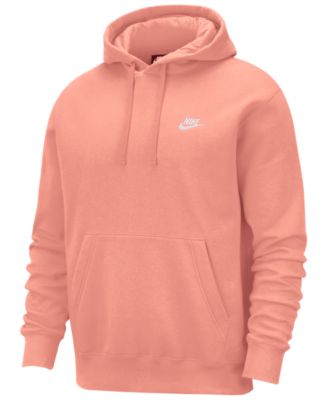 pink nike club fleece hoodie
