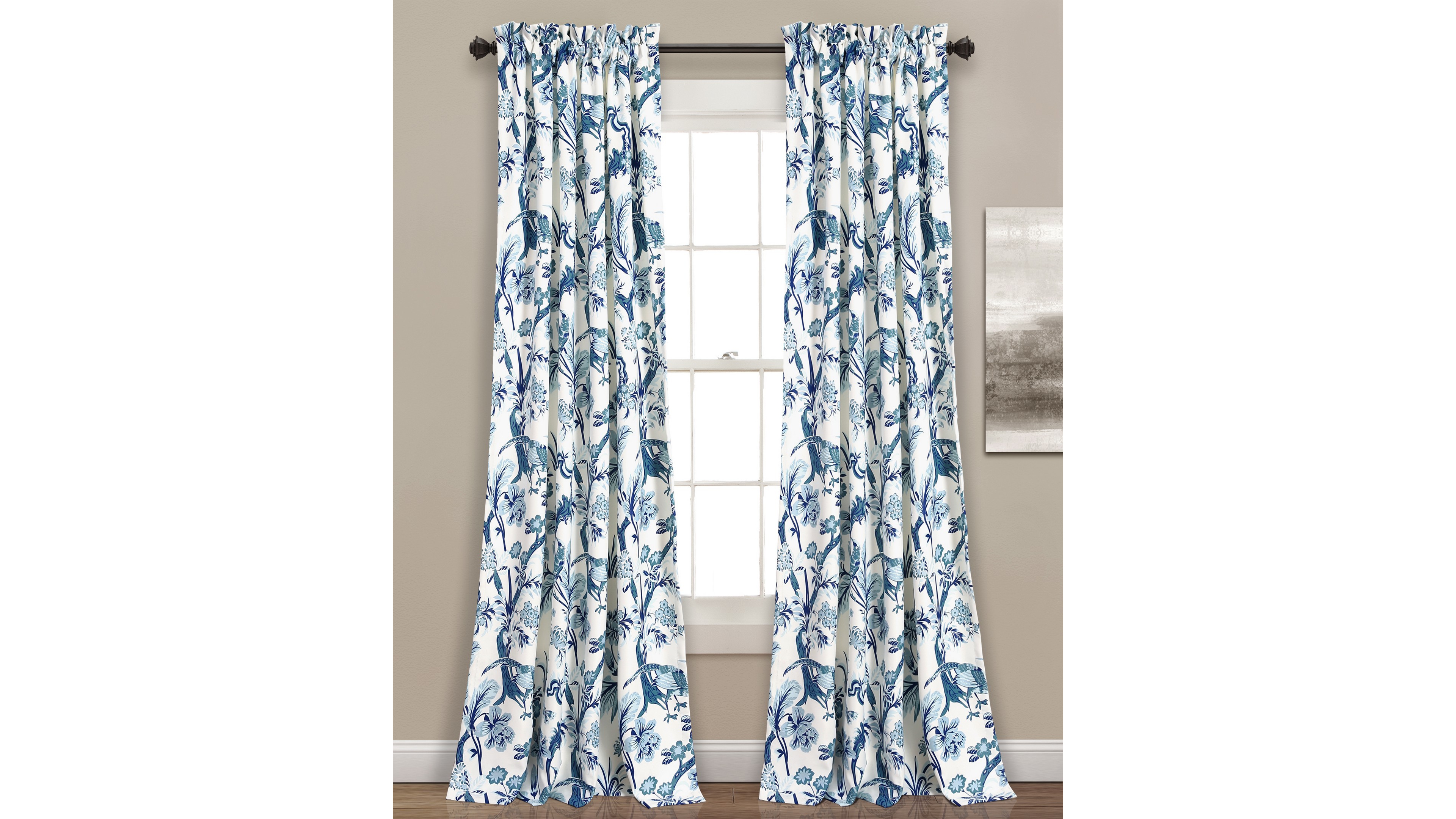 Dolores 52" x 108" Botanical Print Curtain Set