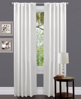 Lush Decor Venetian Light Filtering Window Curtain Panel Single 54"W x 84"L White - Drapes - White Curtains For Bedroom - Living Room Curtains