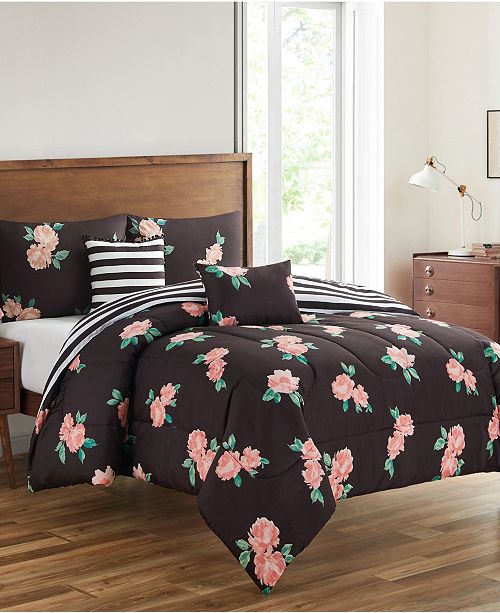 Sanders C Wonder Cherryhill Floral 4 Piece Twin Comforter Set