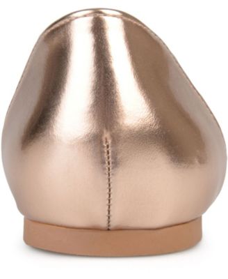 Journee Womens Kavn Medium and Wide Width Comfort Insole Slip On Round Toe Ballet Dress Flats