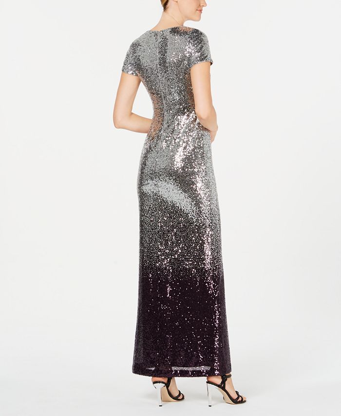 Calvin Klein Ombré Sequin Gown Macys