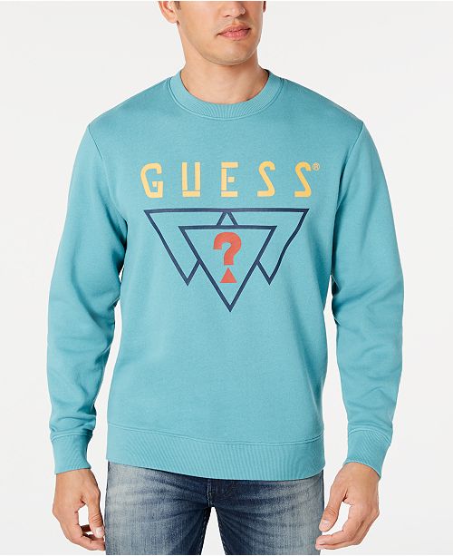 Guess Men S Logo Triangles Sweatshirt Reviews Men Macy S
