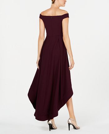 Calvin Klein Off The Shoulder High Low Dress Macy s