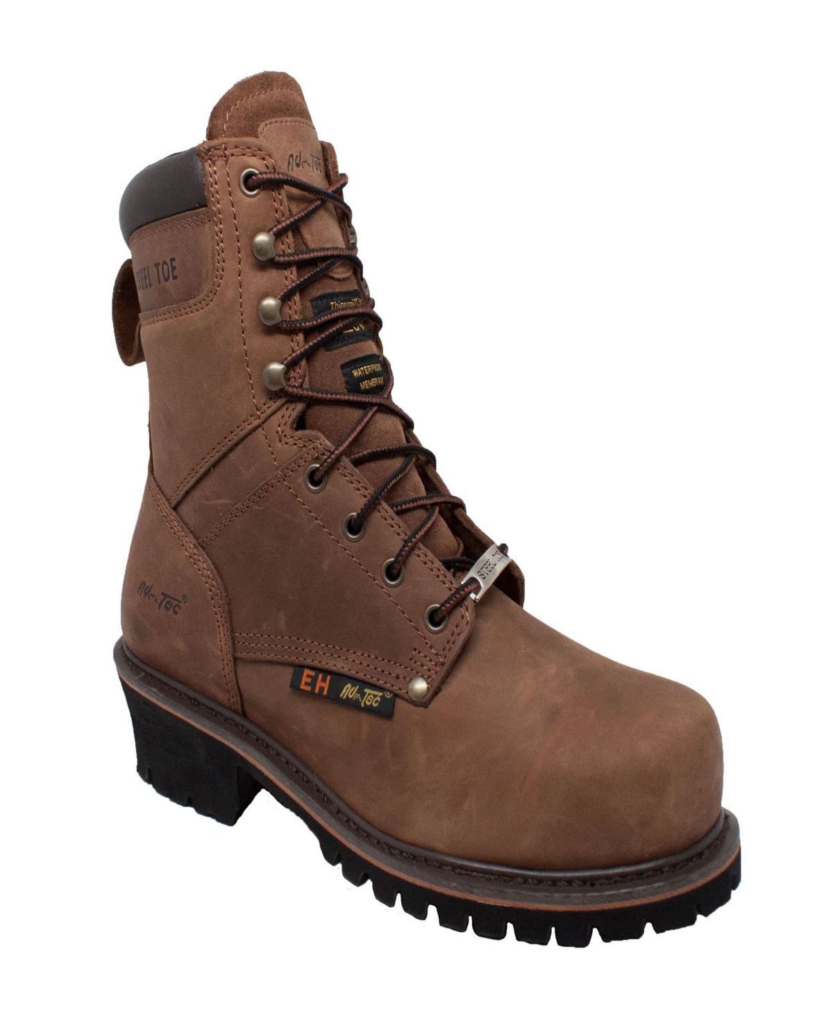 AdTec Men's 9" Steel Toe Super Logger Boot Men's Shoes