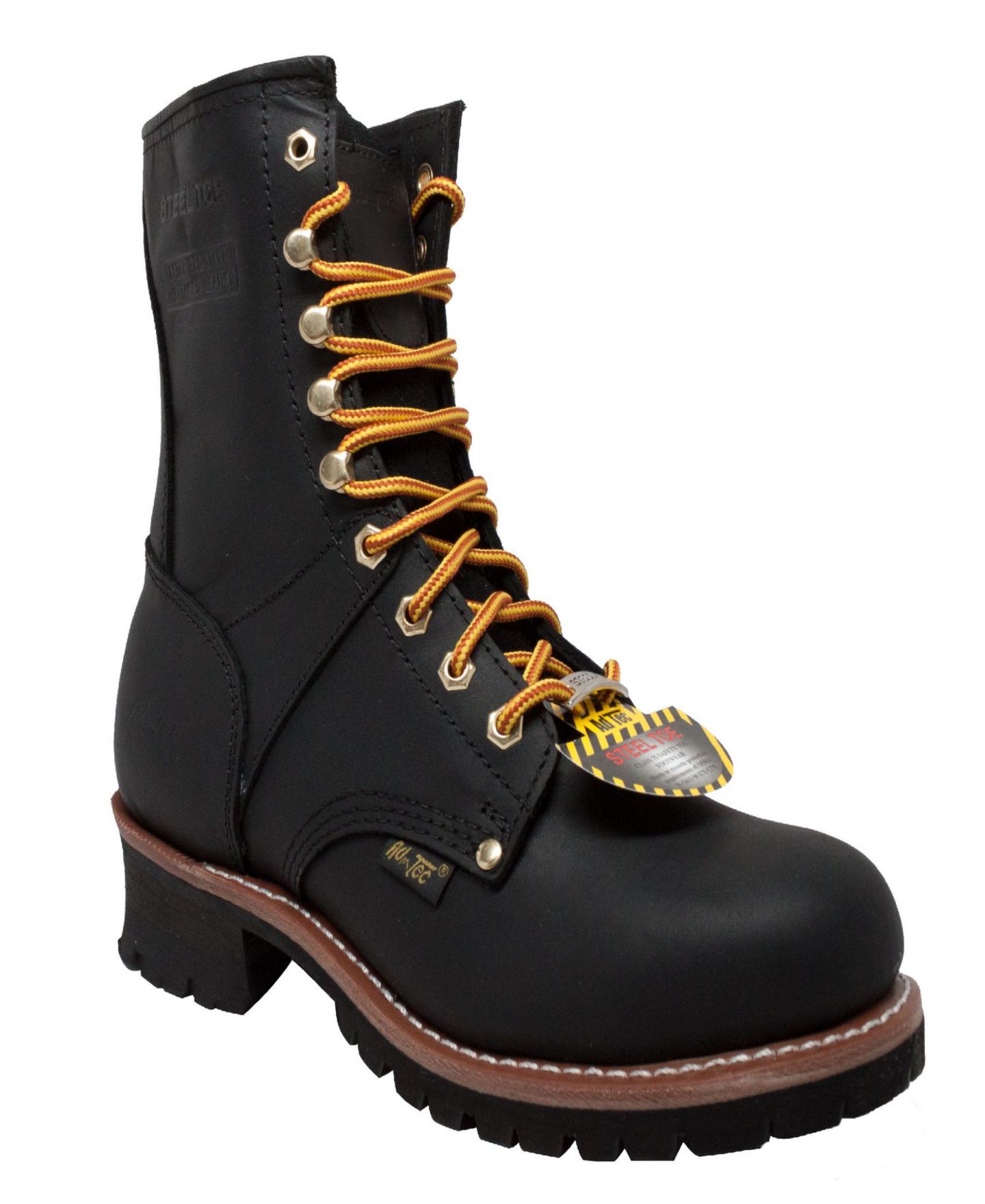 Мужские ботинки AdTec 9" Steel Toe Logger, цвет: Чёрный — фото 1