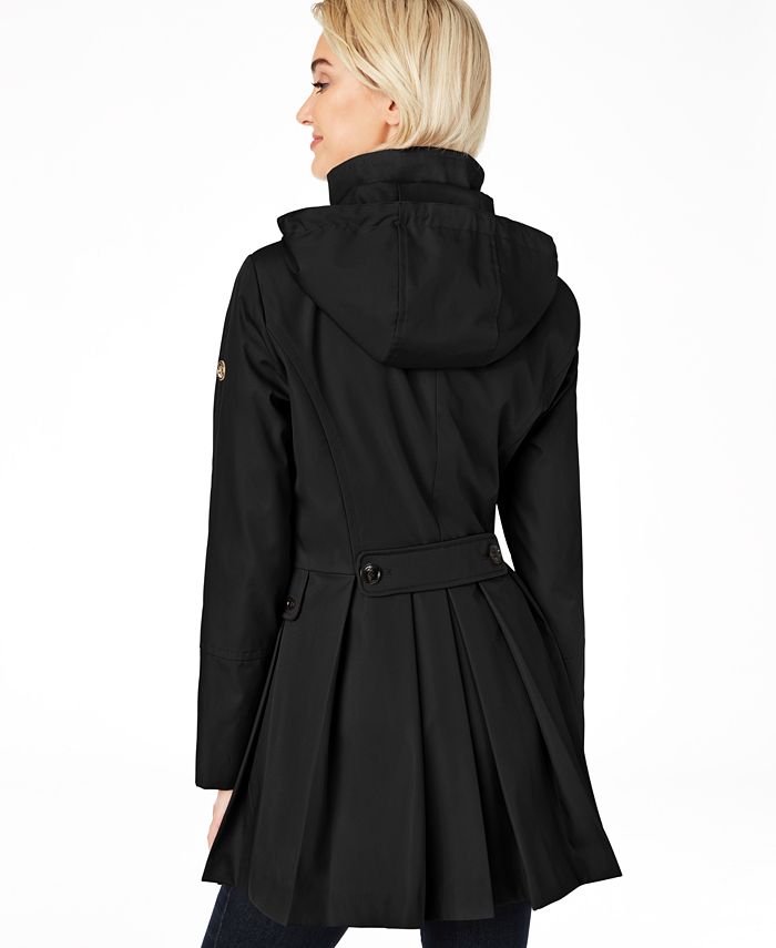 Calvin Klein Water Resistant Hooded DoubleBreasted Skirted Raincoat & Reviews Coats & Jackets