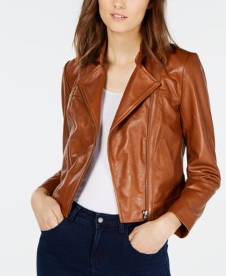 leather jacket michael kors