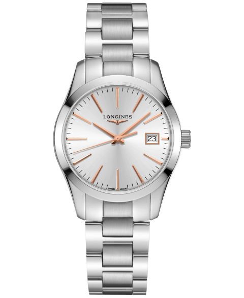 Женские часы Longines Conquest Classic на стальном браслете 34 мм