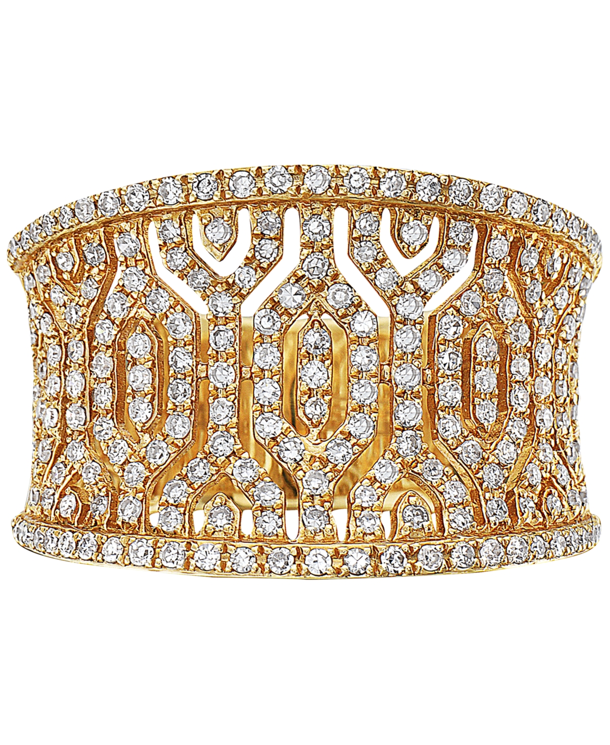 Effy Diamond Pave Openwork Statement Ring (3/4 ct. t.w.) in 14k Gold