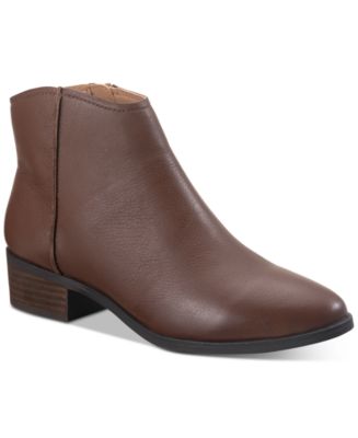 American Rag Women's Jolene Leather Almond Toe Ankle Fashion Boots Brown Size 5.5 M