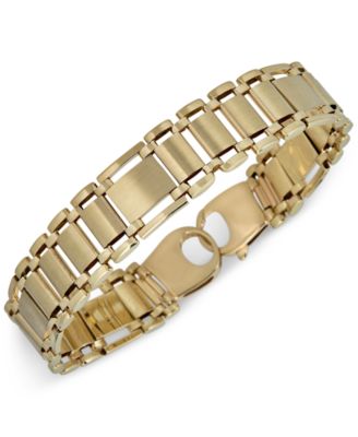 Macy's - Men's Link Bracelet in 14k Gold