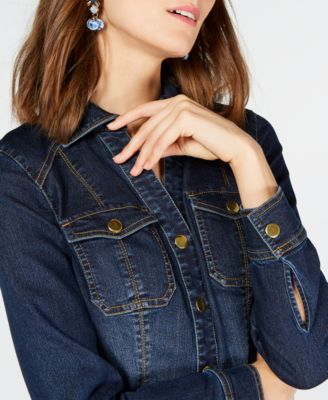 macy's blue jean dress