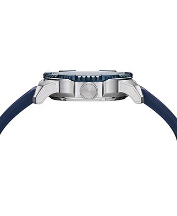 Nautica Men's NAPTDS902 Tarpoon Diver Blue/Silver Silicone Strap Watch -  Macy's