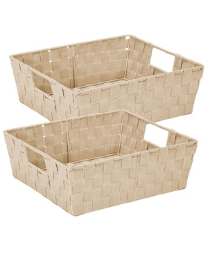 Simplify 2 Pack Storage Shelf Tote In Ivory