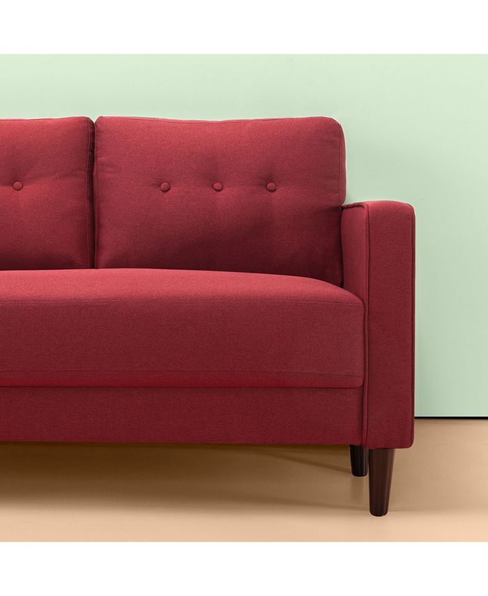 Zinus Mikhail MidCentury Upholstered Loveseat & Reviews Furniture