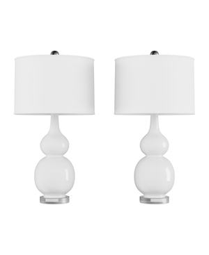 Lavish Home Table Lamps - Set Of 2 In White