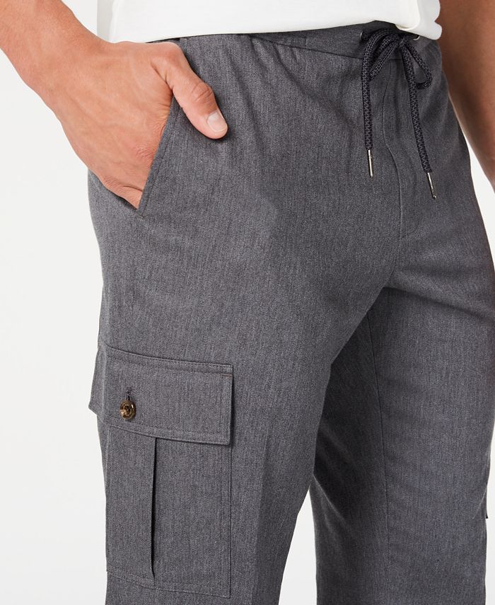 Tasso Elba Men's Stretch Drawstring Cargo Pants, Created for Macy's Macy's