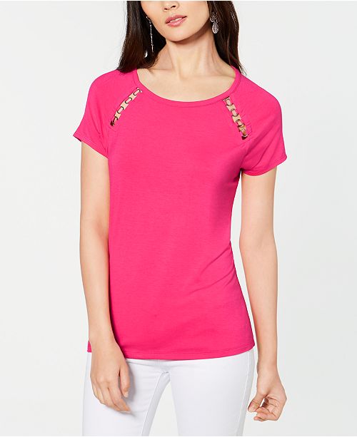 Inc Grommet Trim T Shirt Created For Macy S