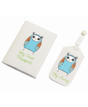 Lillian Rose Owl Luggage Tag and Passport Set