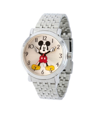 image of EwatchFactory Women-s Disney Mickey Mouse Silver Bracelet Watch 38mm