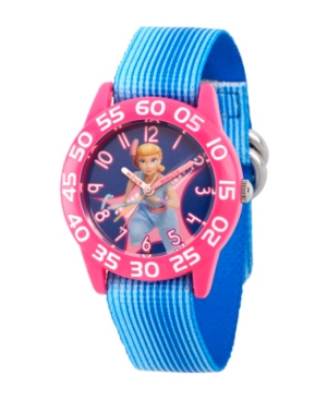 EwatchFactory Girl's Disney Toy Story 4 Bo Peep Blue Plastic Time Teacher Strap Watch 32mm