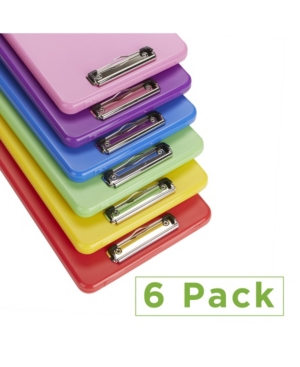 Mind Reader 6 Pack Clipboard Storage, Assorted Colors