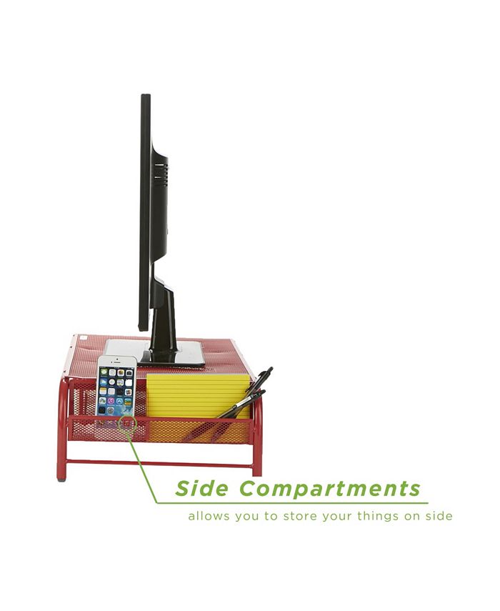 Mind Reader Metal Mesh Monitor Stand And Desk Organizer With Drawer Macy's