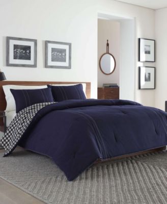 Eddie Bauer Kingston Cotton Reversible 3 Piece Duvet Cover Set, King