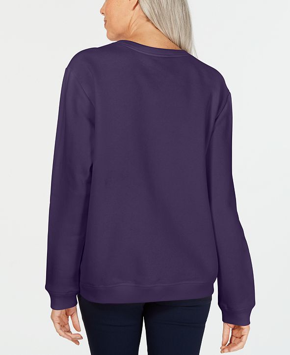 Karen Scott Fleece Sweatshirt, Created for Macy's & Reviews - Tops ...