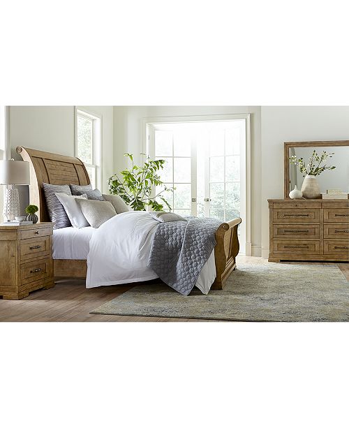 Furniture Trisha Yearwood Homecoming Wheat Sleigh Bed Collection