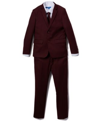 Toddler Boy's 5-Piece Shirt, Tie, Jacket, Vest and Pants Solid Suit Set