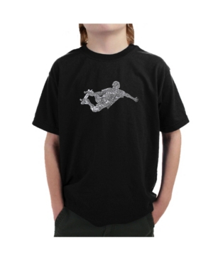 image of La Pop Art Big Boy-s Word Art T-Shirt - Popular Skating Moves Tricks