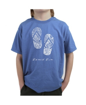 image of La Pop Art Big Boy-s Word Art T-Shirt - Beach Bum
