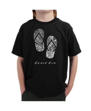 La Pop Art Big Boy's Word Art T-Shirt - Beach Bum
