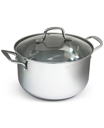 Sedona Stainless Steel 8-Qt. Covered Casserole with Lid - Macy's