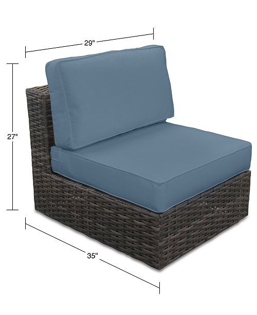Furniture Viewport Outdoor Armless UnitCustom Sunbrella® Colors
