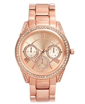 image of Inc Women-s Rose Gold-Tone Bracelet Watch 41mm, Created for Macy-s
