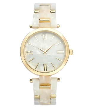 image of Inc Imitation Mother-of-Pearl Bracelet Watch 40mm, Created for Macy-s