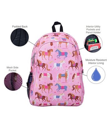 Horses in Pink 15 Inch Backpack