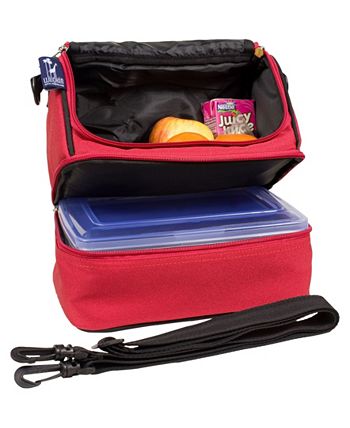 Cardinal Red Two Compartment Lunch Bag