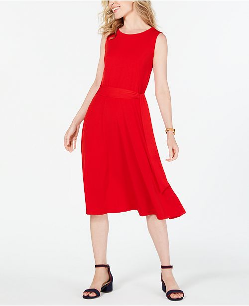 Charter Club Women's Tie Waist Maxi Dress Red Size XX-Large main image 0