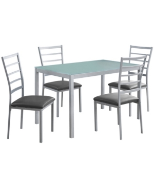 Monarch Specialties 5 Piece Leather Look Dining Set