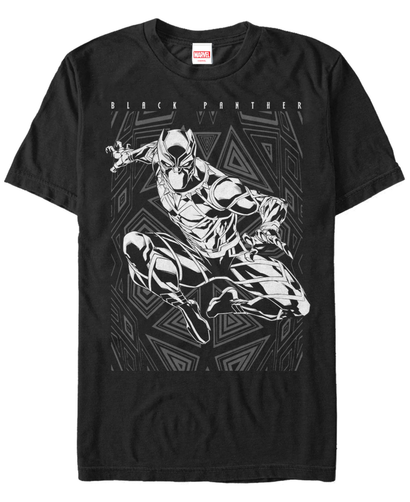 Мужская футболка Fifth Sun Marvel Black Panther Action Pose Short Sleeve, цвет: Чёрный — фото 1