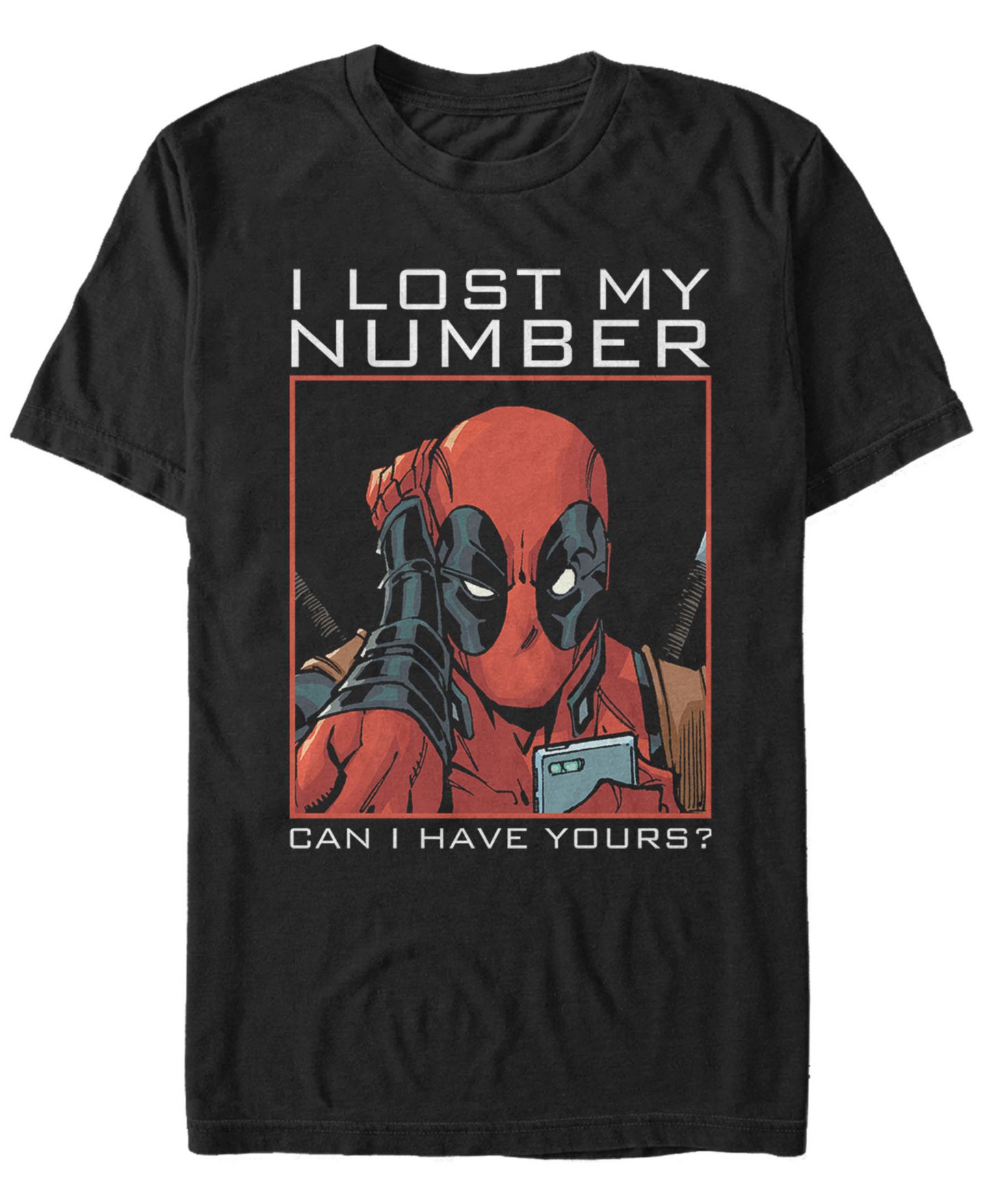 Мужская футболка Fifth Sun Marvel Deadpool Can I Have Your Number Short Sleeve, цвет: Чёрный — фото 1