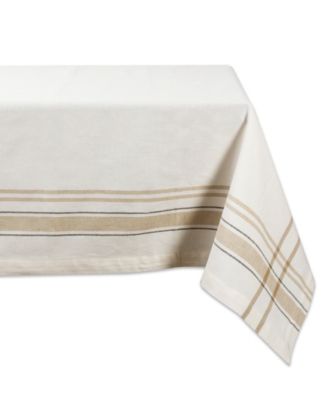 Chambray French Stripe Tablecloth 60" x 84"