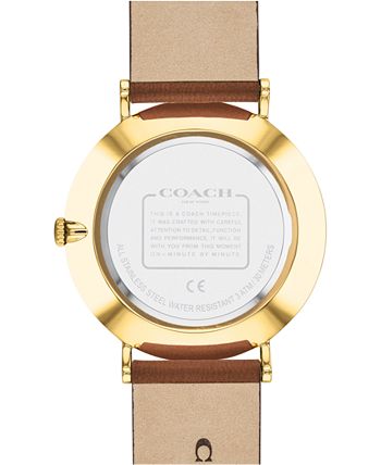 COACH - Men's Charles Saddle Leather Strap Watch 41mm